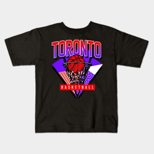 Toronto Basketball 90s Throwback Kids T-Shirt